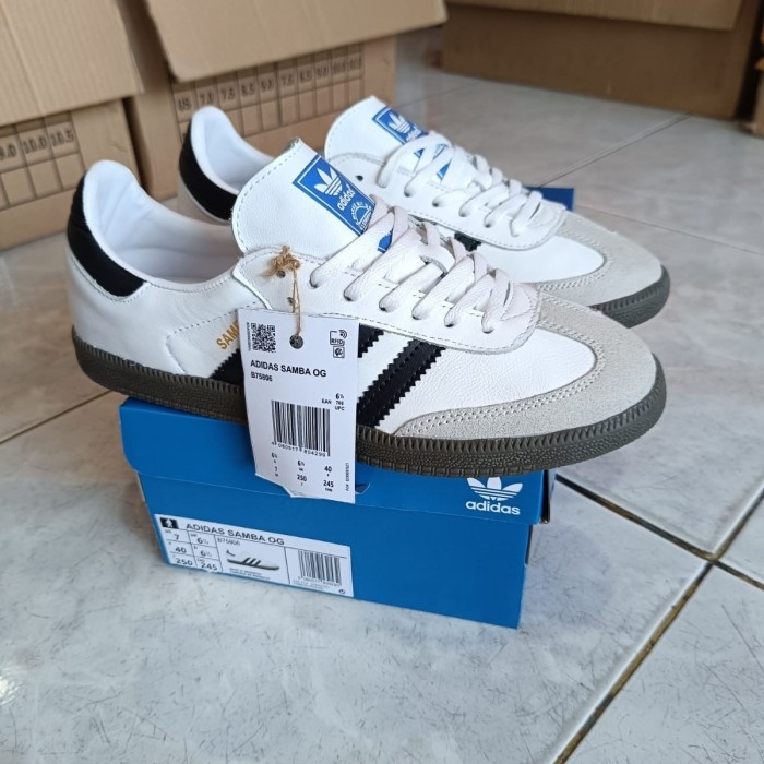 SEPATU ADIDAS SAMBA ORIGINAL BNIB - Putih, 44