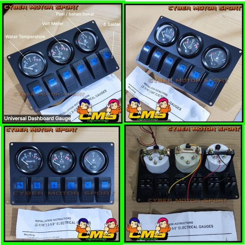 saklar panel dan gauge dashboard switch on off universal mobil offroad bus rocker Jeep offroad rally
