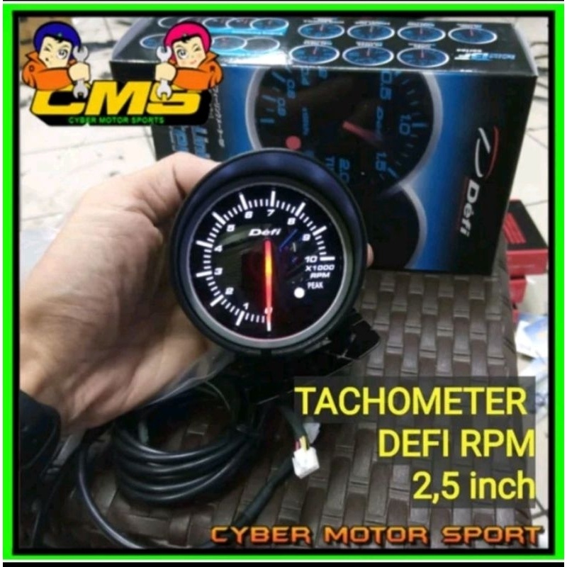 dashboard Indikator defi racing universal volt meter water temperature takometer rpm mobil universal