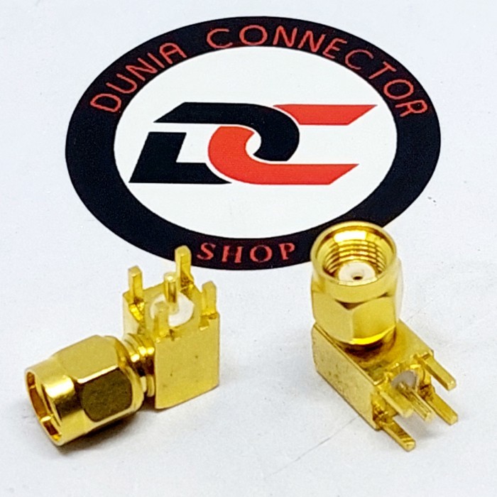 DC99 KONEKTOR L RP SMA MALE PCB GOLD TAIWAN