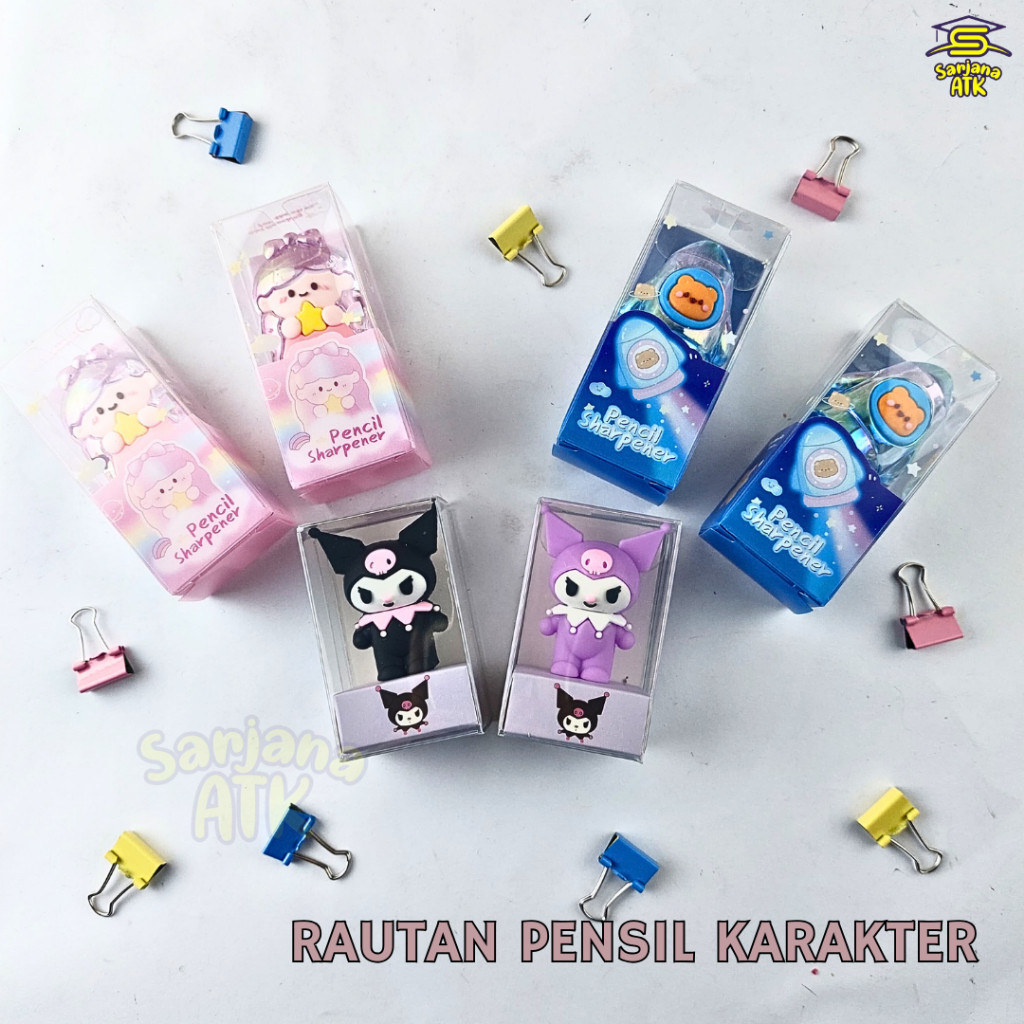 

(1 Pcs) Pencil Sharpener / Rautan Karakter Anak Lucu 1 Lubang Funcy