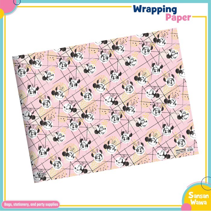 

Kertas Kado Sansan Wawa- Motif Anak -anak, Mickey Minnie Isi 5 Lembar - 5812