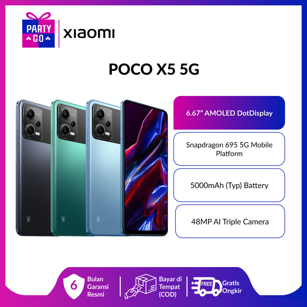(Second Like New) Xiaomi POCO X5 5G 6GB/128GB 8GB/256GB NO charger