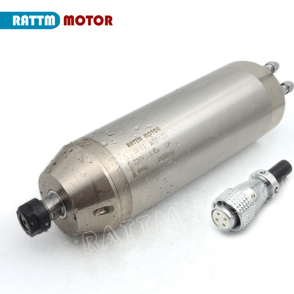 3.5KW Water Cooled Cooling ER20 Spindle Motor CNC Router Kit Waterproof Bullet Design & 4KW HYfor CN
