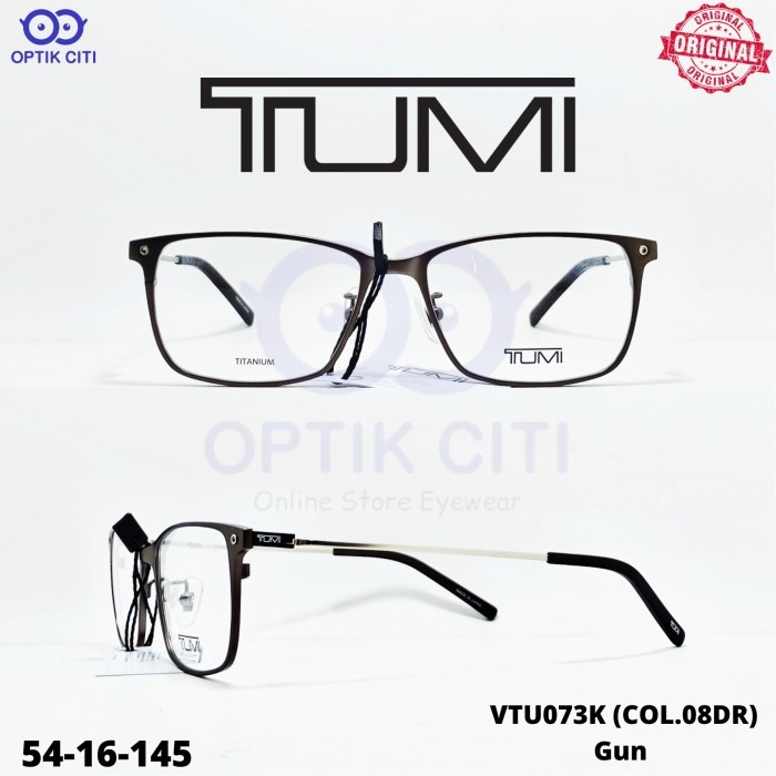 Frame Kacamata Kotak Pria Original Tumi VTU 073 Ringan Titanium