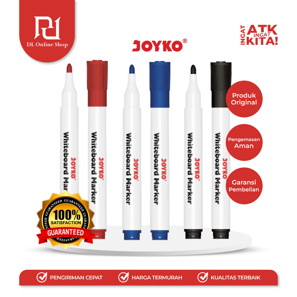 

JOYKO SPIDOL PAPAN TULIS/ WHITEBOARD MARKER WM-65 (1LSN/ 12PCS)
