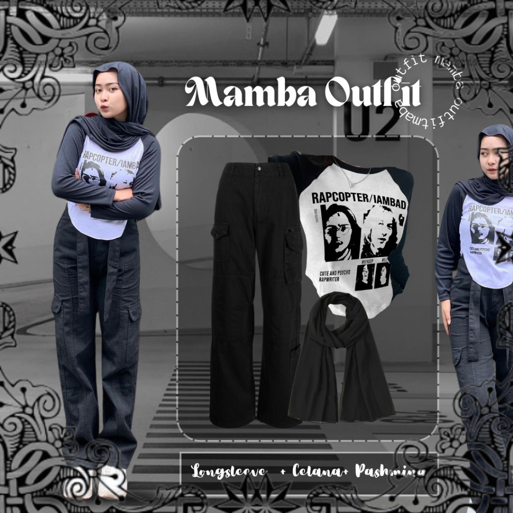 Outfit cewek mamba| Mamba outfit set|Outfit set korean style|Oneset wanita kekinian|Outfit set kekin