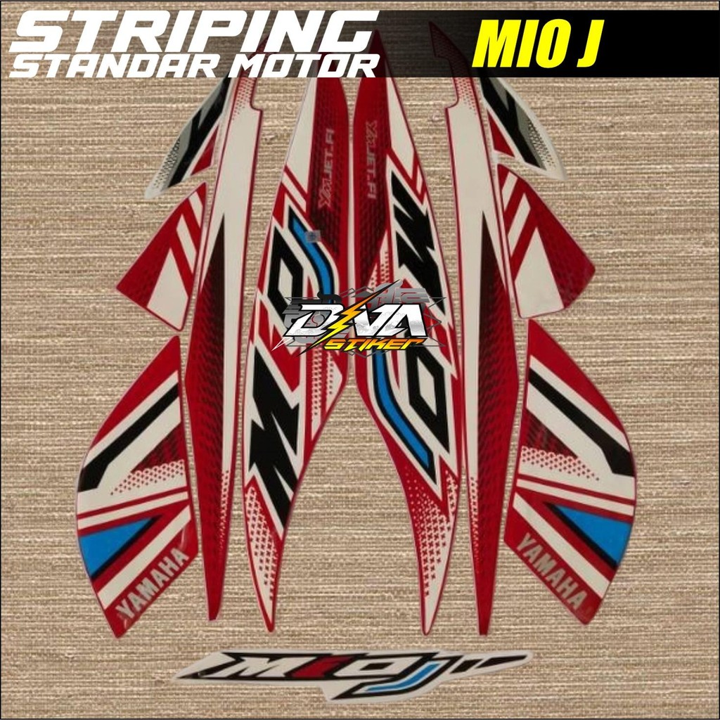 Stiker Striping Motor Mio J 2012 Merah Sticker Lis Body Standar