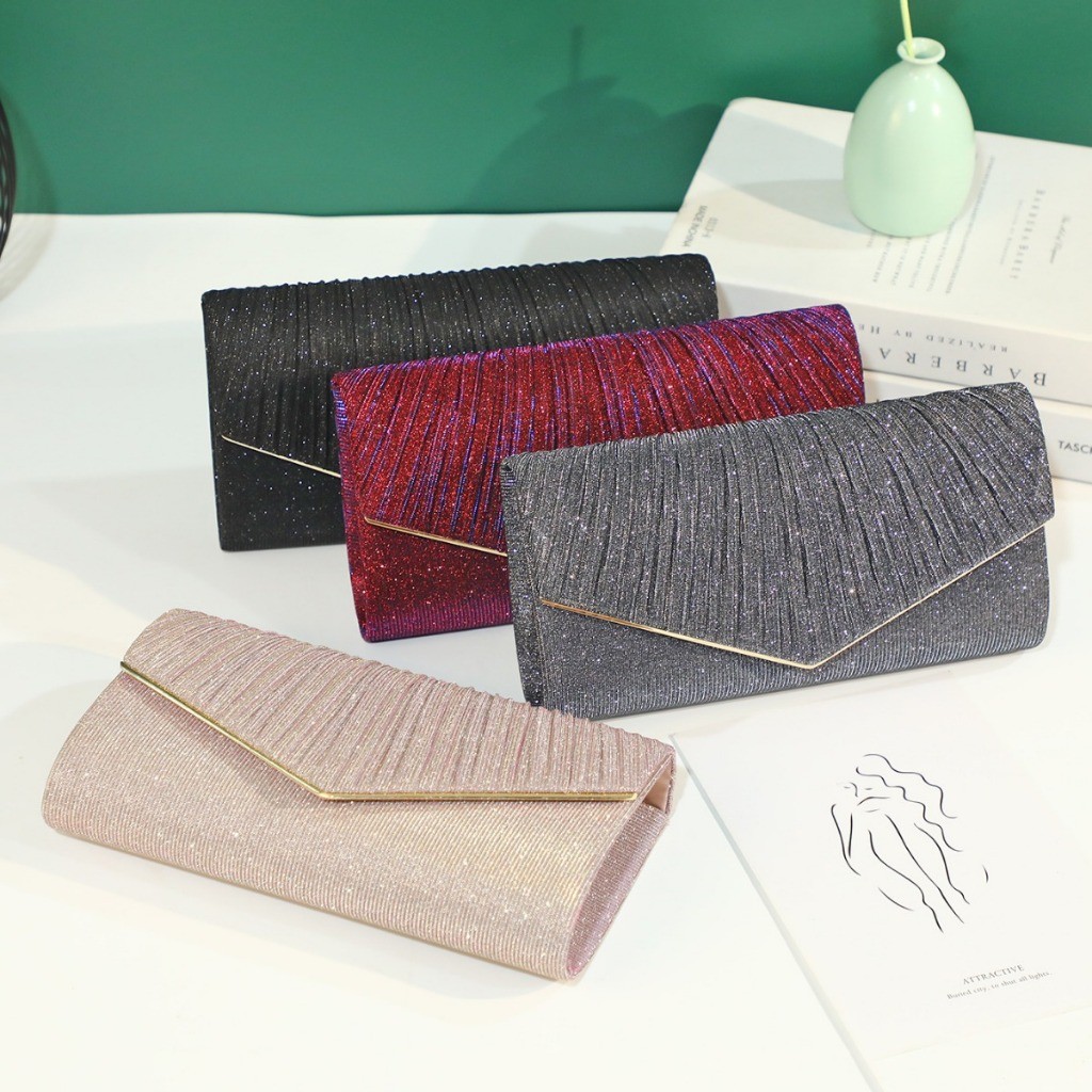 Dalmi Clutch Bag Tas Pesta Wanita Genggam Dan Jinjing Dompet Tas Kondangan Mewah Elegan Kekinian - W