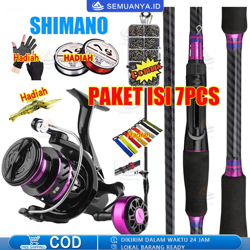 SHIMANO Set Pancing 1.8m/2.1m Joran Pancing 1000-7000 Reel Pancing 150M Senar Pancing Umpan Combo pa