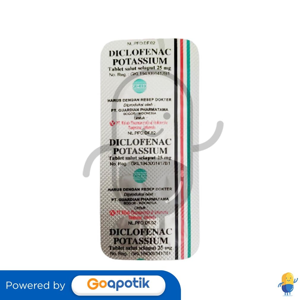 Diclofenac Potassium Nulab 25 Mg Strip 10 Tablet