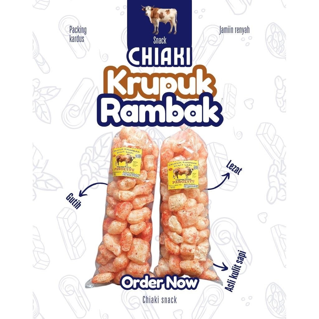 

free ongkir Krupuk Rambak Kulit Sapi 250 gr - Siap Makan, Enak & Gurih Rambak Kulit Sapi 250gr Siap Makan - Gurih, Tanpa Pengawet