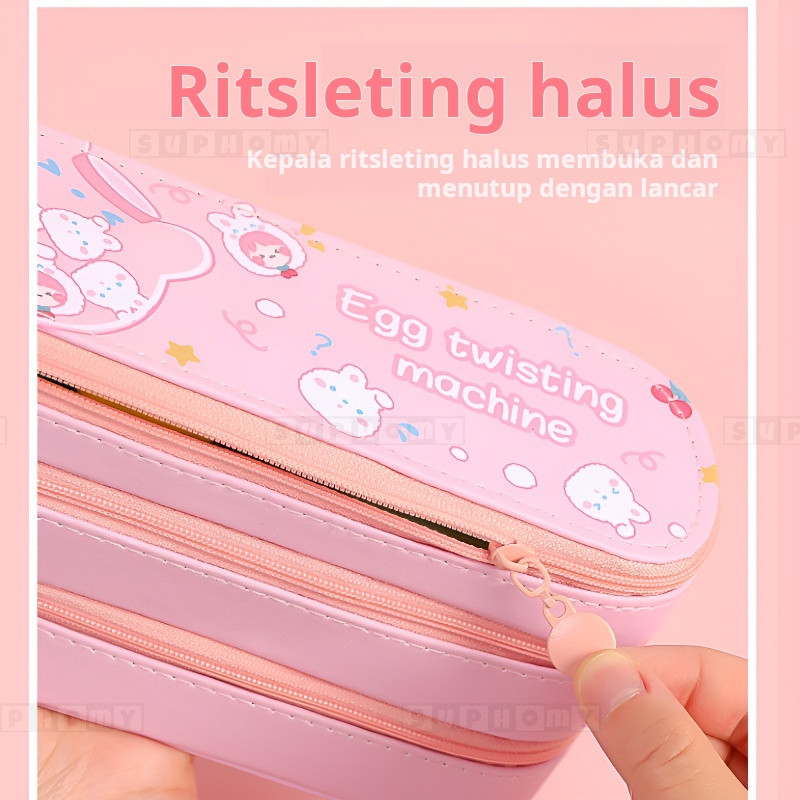 

JAMIN MURAH !!!Tempat Pencil Tas Pensil kotak pensil aesthetic tempat alat tulis Bahan PVC berkapasitas besar dengan stiker gratis(BISA LANGSUNG ORDER)