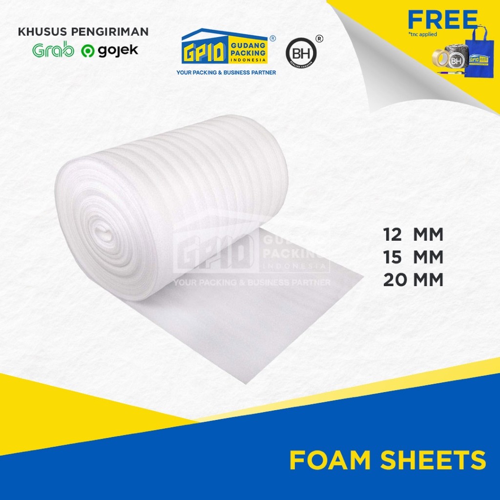 

(GOSEND/GRAB) Foam Sheet / Busa Lembaran (12 / 15 / 20 mm)