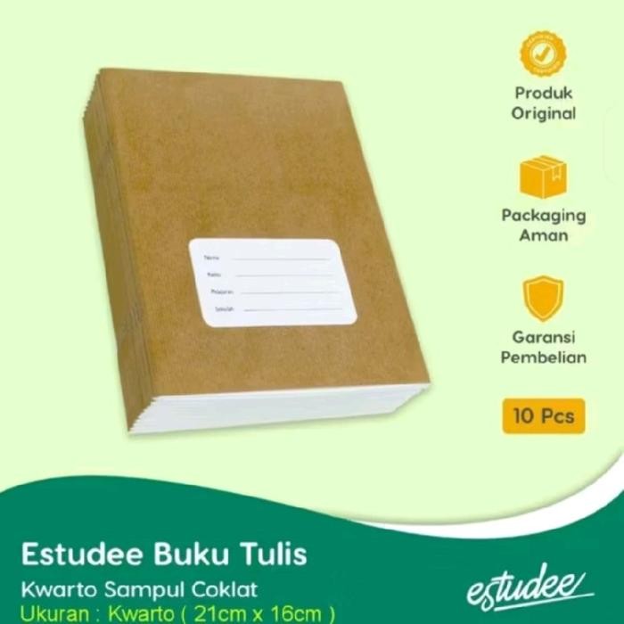 

READY Estudee Buku Tulis Motif Cover Sampul Coklat Isi 10 Stationery Sekolah - KWARTO 58 SIAP KIRIM