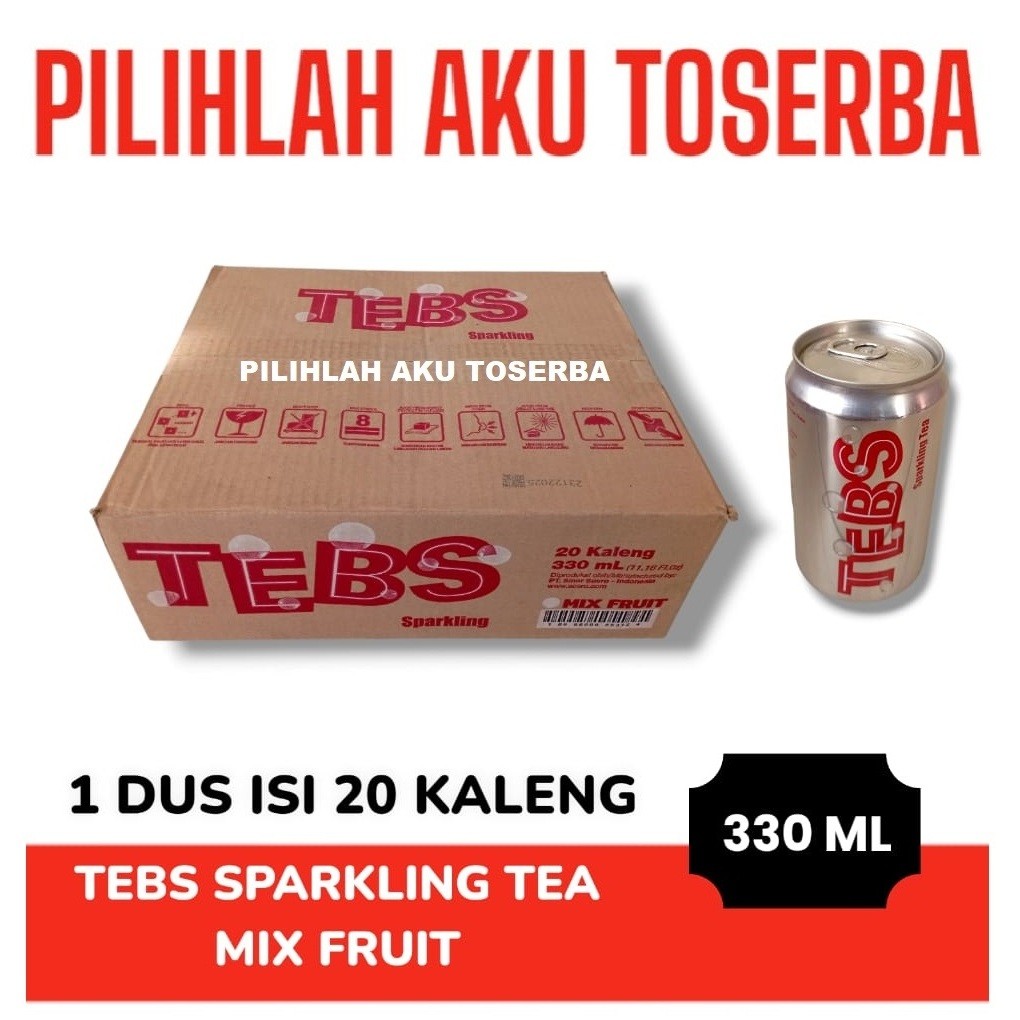 

TEBS Sparkling Soda CAN KALENG 330 ml - ( HARGA 1 DUS ISI 20 )