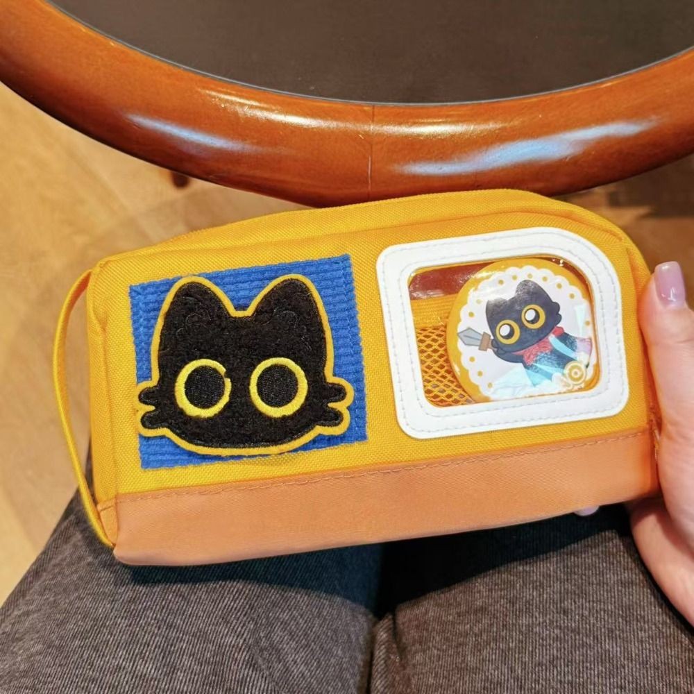 

School Supplies Large Capacity Cat Pencil Case Desk Organizer Calico Stationery Bag Zipper Cartoon Cat Pencil Bag Learning