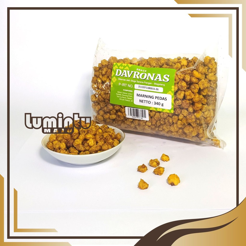

MARNING JAGUNG PEDAS 340GR DAVRONAS / camilan, snack dan oleh-oleh khas Magelang, ,