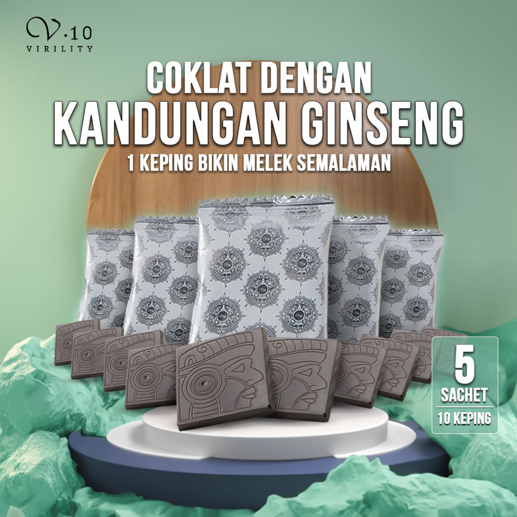 

V10 COKLAT GINSENG 5 sachet - Peningkat Stamina Pria Dewasa