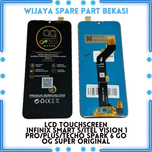 LCD TOUCHSCREEN INFINIX SMART 5/ITEL VISION 1 PRO/VISION 1 PLUS/TECHNO SPARK 6 GO OG SUPER BLACK