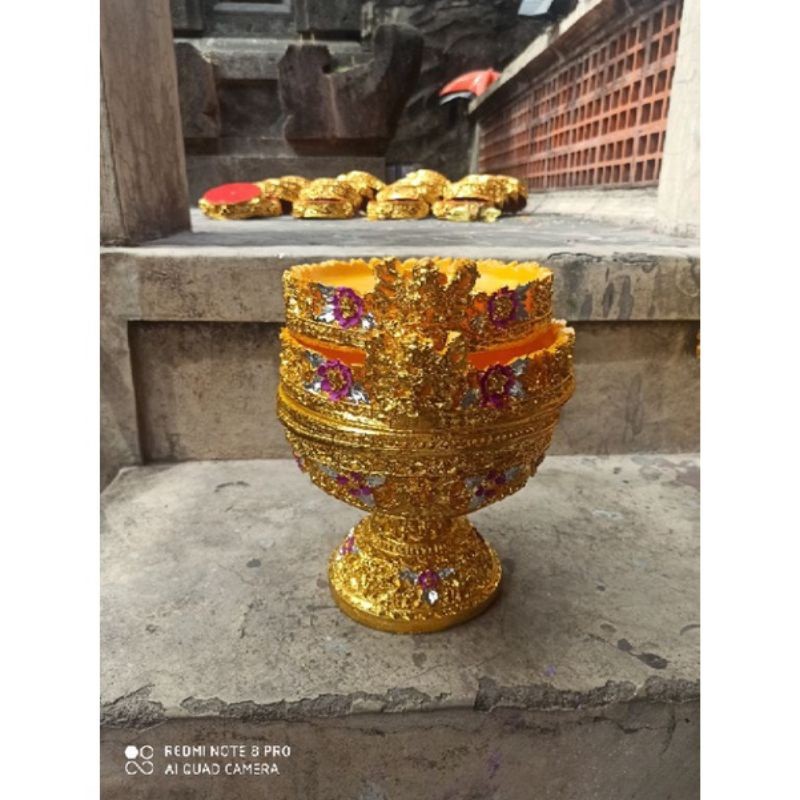 New Dulang Cebol Susun 2 Fiber 23cm Kayu premium