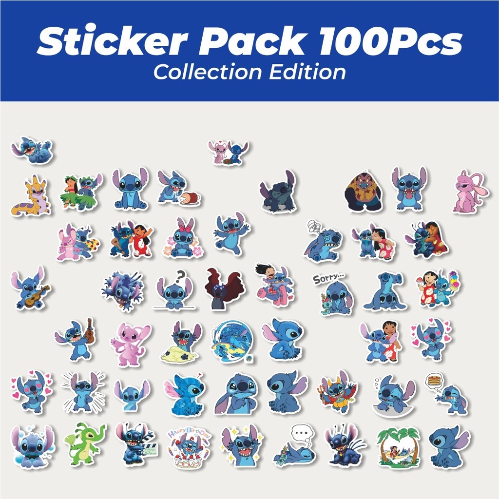

Hot Stiker Kartun Disney Lilo & Stitch Lucu Anti Air Stikers Berperekat Waterproof Sticker Decal Buat Motor Helm Buku Journal Koper Casing HP Laptop Botol Minum