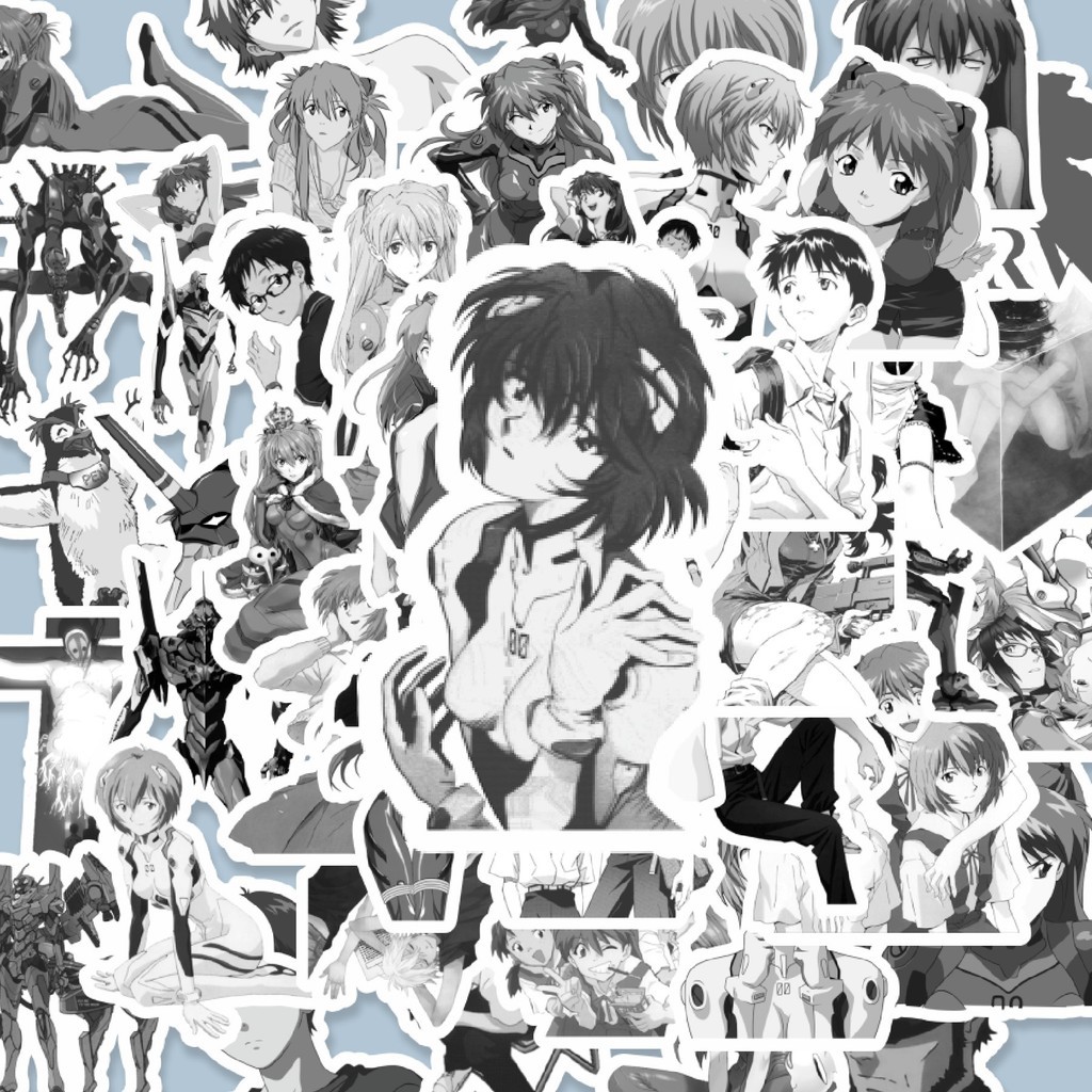 

100PCS Lucu Stiker Anime Neon Genesis Evangelion Stiker Aesthetic Stiker Anti Air Stikers Berperekat Waterproof sticker decal buat Motor Helm Buku Journal Koper Casing HP Laptop Botol Minum Hadiah anak
