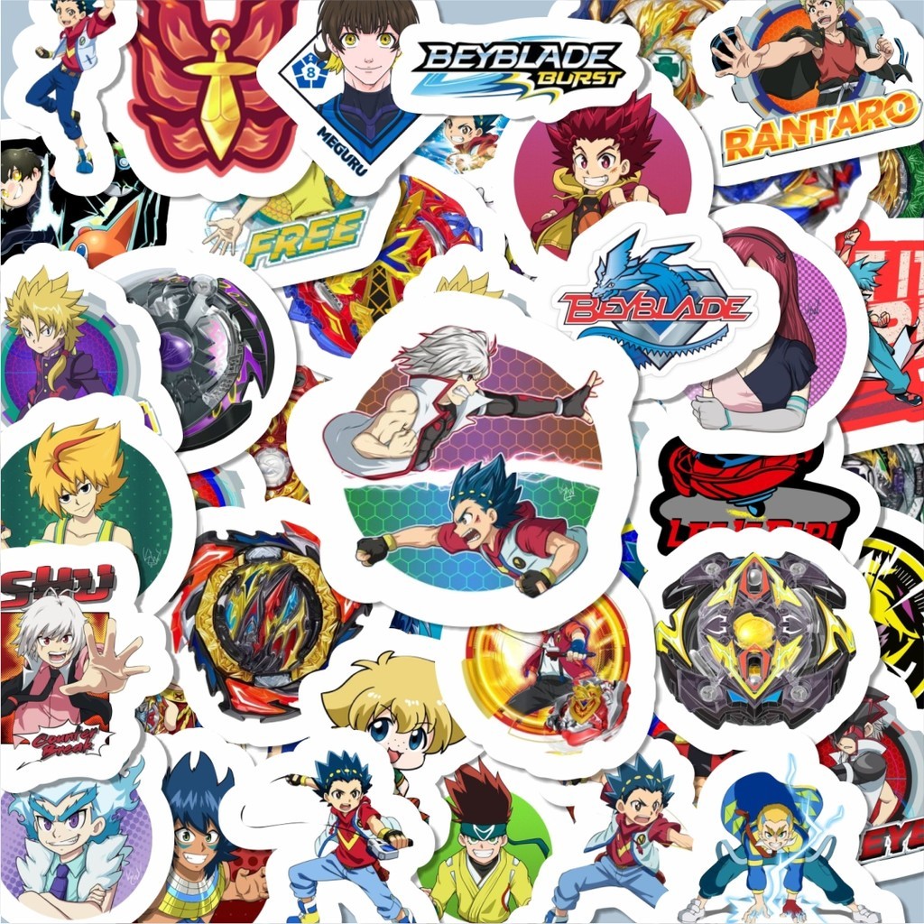 

100PCS Lucu Stiker Beyblade Stiker Aesthetic Stiker Anti Air Stikers Berperekat Waterproof sticker decal buat Motor Helm Buku Journal Koper Casing HP Laptop Botol Minum Hadiah anak
