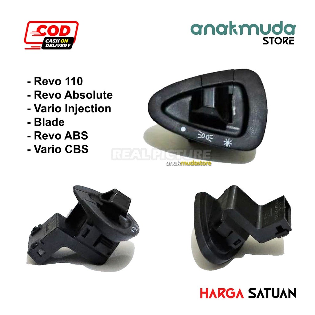 Saklar Lampu Depan Motor 4 PIN untuk Revo 110 Karbu Revo ABS Absolute Blade Vario Techno Injection C