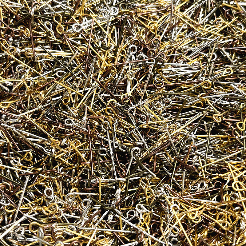 

New 16 18 20 22 24 26 28 30 32mm Eye Head Pins Classic 6 Colors Plated Eye Pins for Jewelry Findings Making DIY Accessories