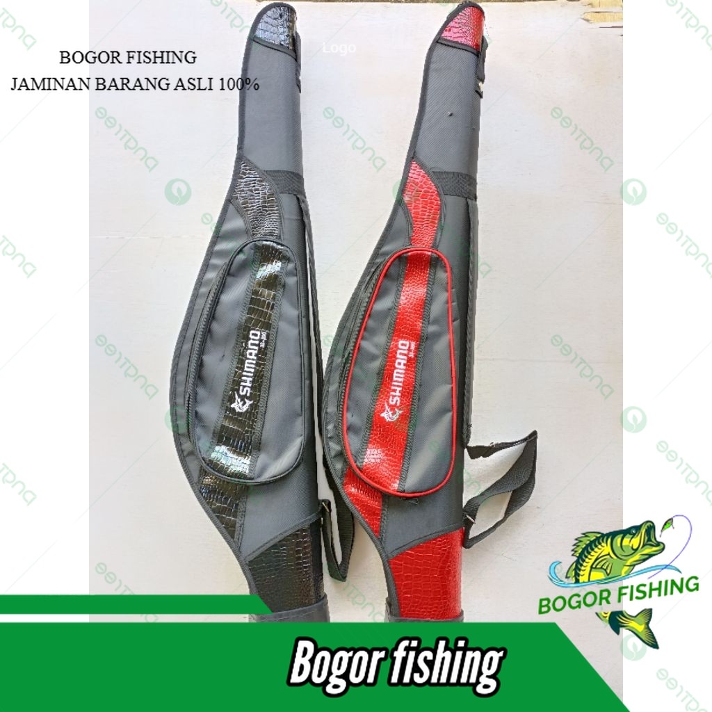 TAS PANCING SHIMANO MOTIF KULIT MEWAH | Tas Joran Hard Case | 2 Rod Case muat 2 joran pancing