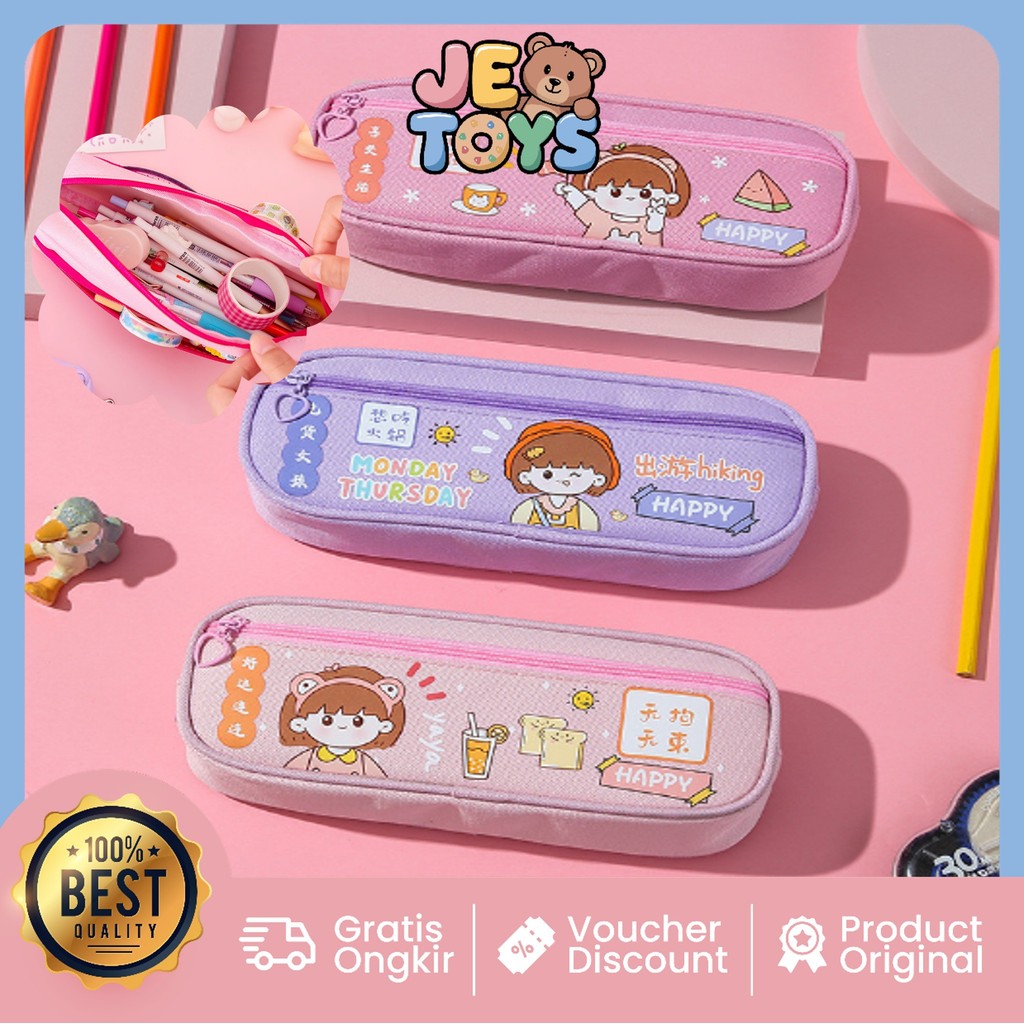 

Je Toys S5833 Tempat Pensil Lucu Warna Pastel Pencil Case Cartoon Tempat Pensil Resleting Model Terbaru
