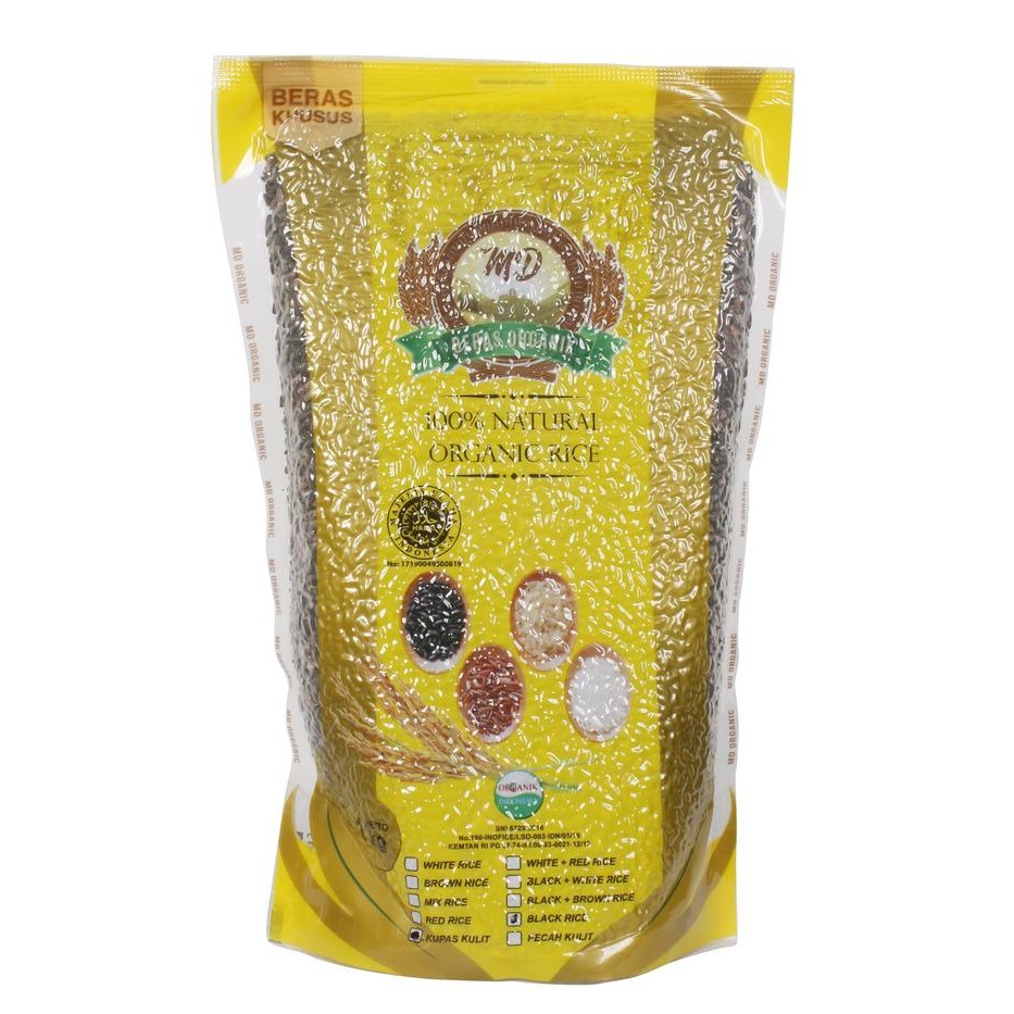 

MD Beras Hitam Organik Kupas Kulit 1kg / MD Organic Black Rice Kupas Kulit 1kg