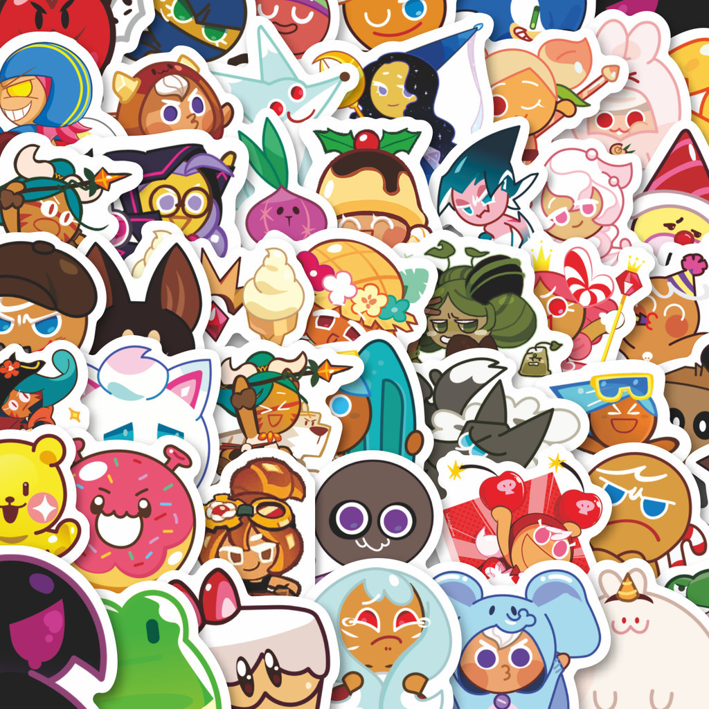 

Stiker Cutting Pack Stiker Kartun Cookie Run Stiker Isi 100Pcs Series Aesthetic Lucu Keren Untuk Koper Bahan Vynil