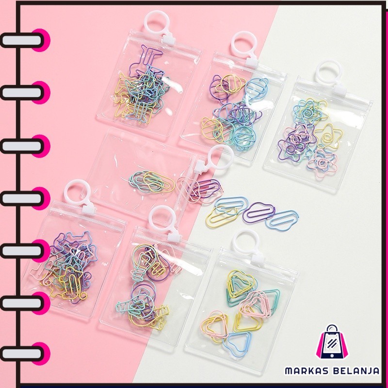 

MARKAS Penjepit Klip Kertas Paper Clip Push Pin Set 10pcs Free Pouch Y1706