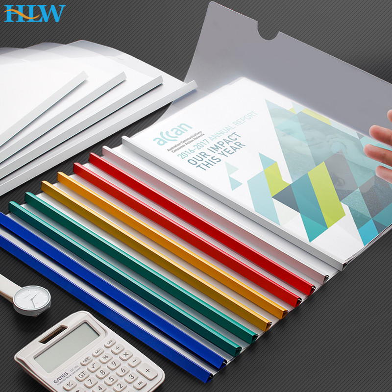 

10pcs/set A4 Transparent Folder Test Paper And Document Rod Clamp File Folder Business Office Supplies