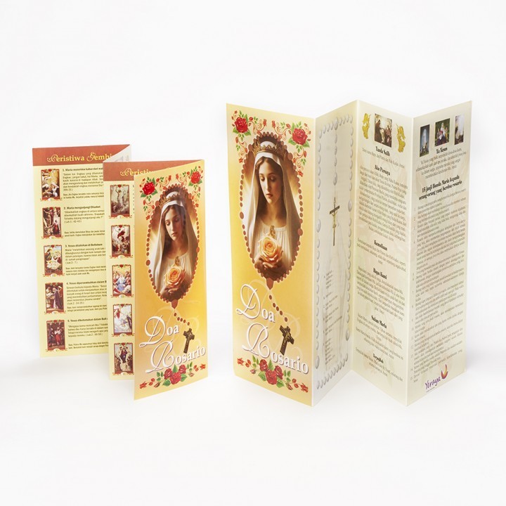 BARU Lembaran Doa Rosario -Kertas Doa Rosario-Buku Kumpulan Doa Rohani-Buku doa rohani-Buku Rohani M