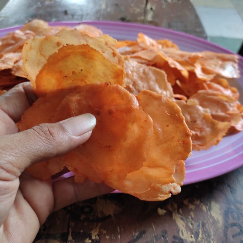 

Emping Melinjo //LB rasa PEDAS MANIS // 250gr