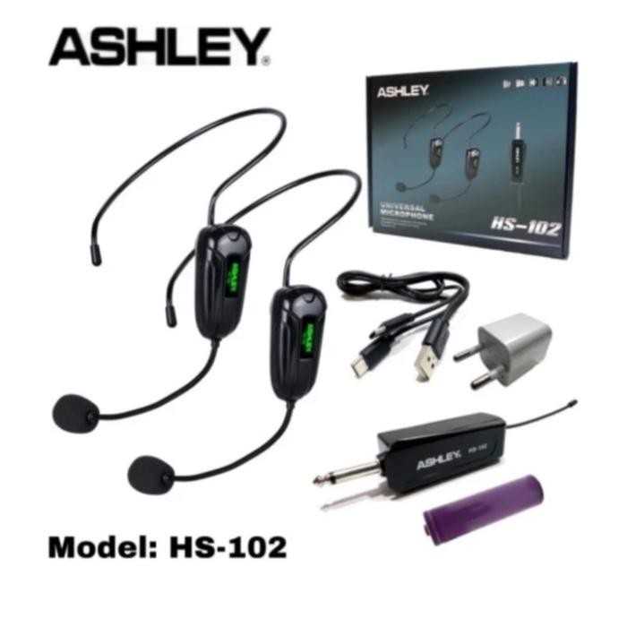 Mic Wireless Headset Ashley HS 102 Original Ashley Bando