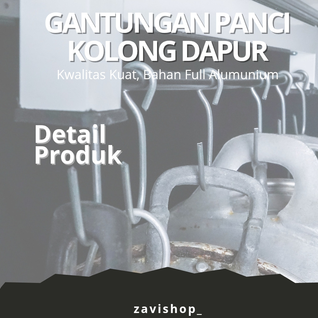 Gantungan Rel Kolong Dapur | Hook Kabinet Untuk Hultrap Pengait Cantolan Praktis
