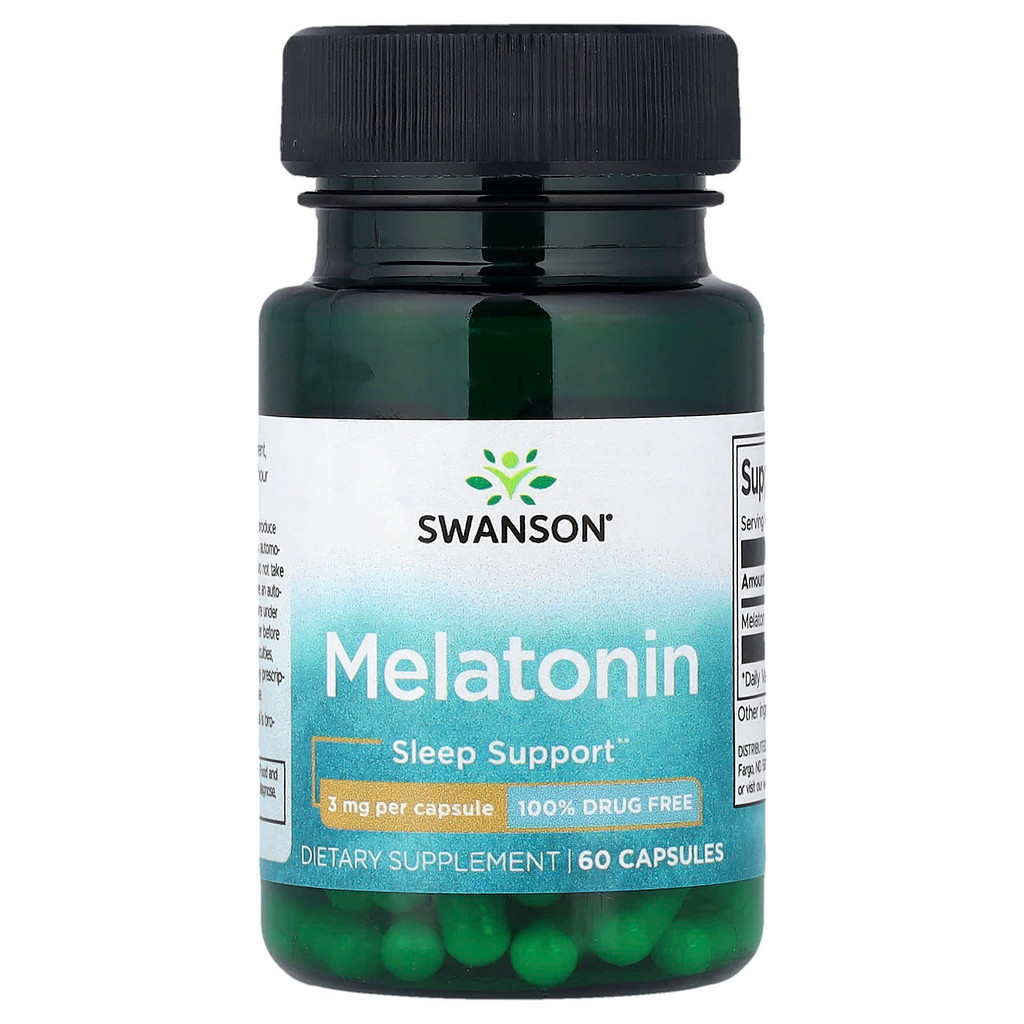 Swanson, Melatonin, 3 mg, 60 Capsules