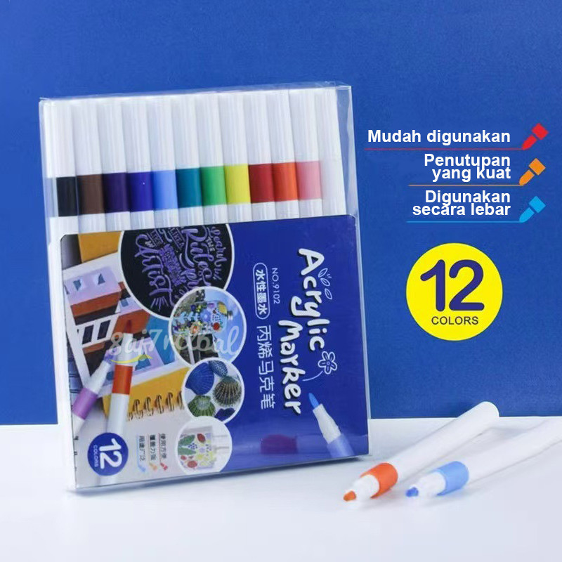 

Set Spidol Akrilik 12/24/36/48/60/80 Colors Akrilik Marker Set Hightune Acrylic Marker Spidol Murah Untuk Siswa