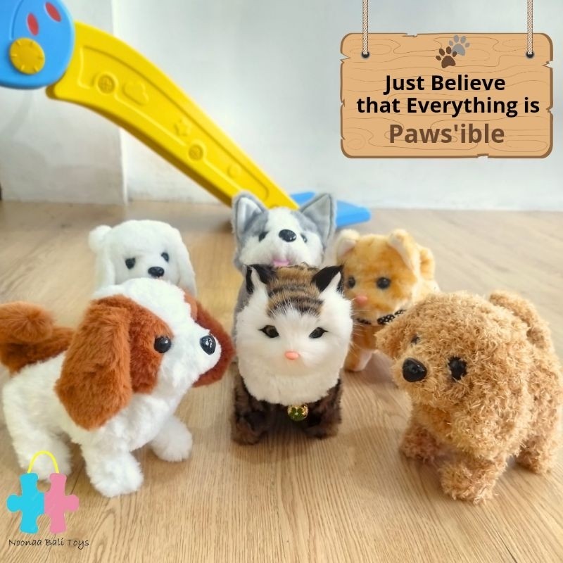 

Cute Walking Pet Doll Mainan Boneka Hewan Bergerak Boneka Anjing Kucing