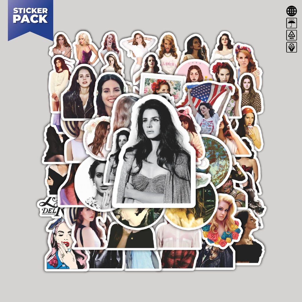 

[100PCS]Stiker Pack Stiker Lana Del Rey Aesthetic Vinyl Anti Air Dekorasi Sticker Laptop Buku Journal Koper Helm Casing HP Gitar Helm Skateboard