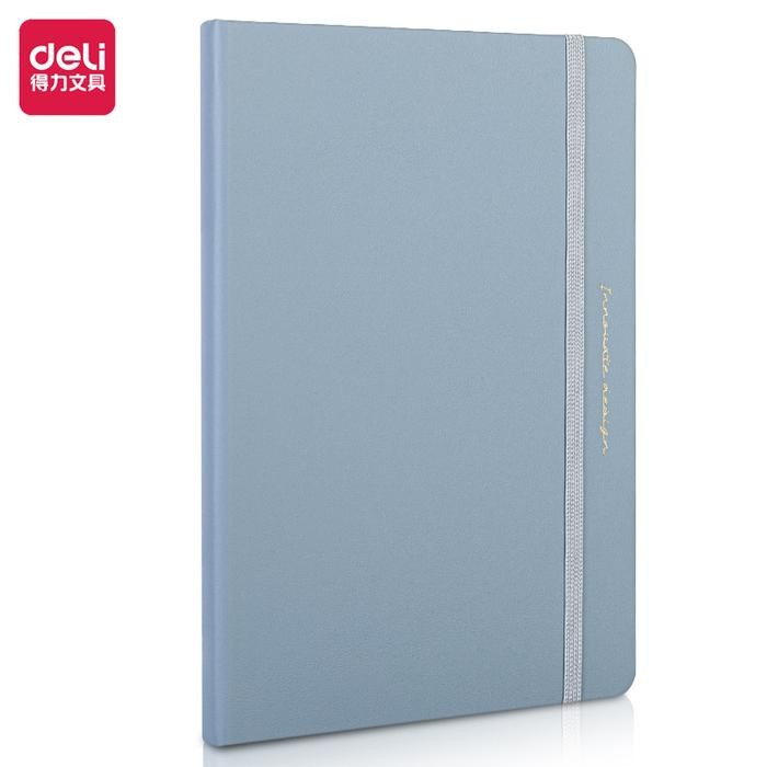 

Deli Leather Cover Notebook/Buku Catatan Cover Kulit A5 96Lembar 22295 - Merah Muda