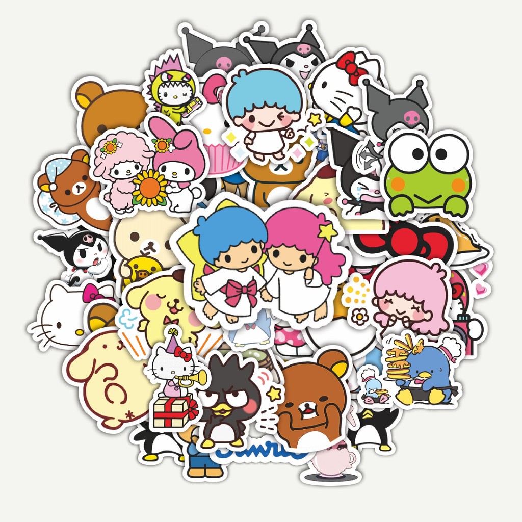 

Sticker Pack Stiker Kartun Sanrio | Sticker TUMBLR | Stiker LAPTOP KOPER HELM