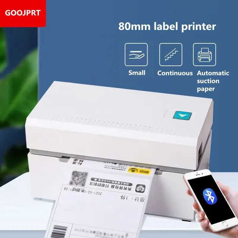 

GOOJPRT Printer Thermal Bluetooth Stiker Label Printer POS USB 80mm - CC330
