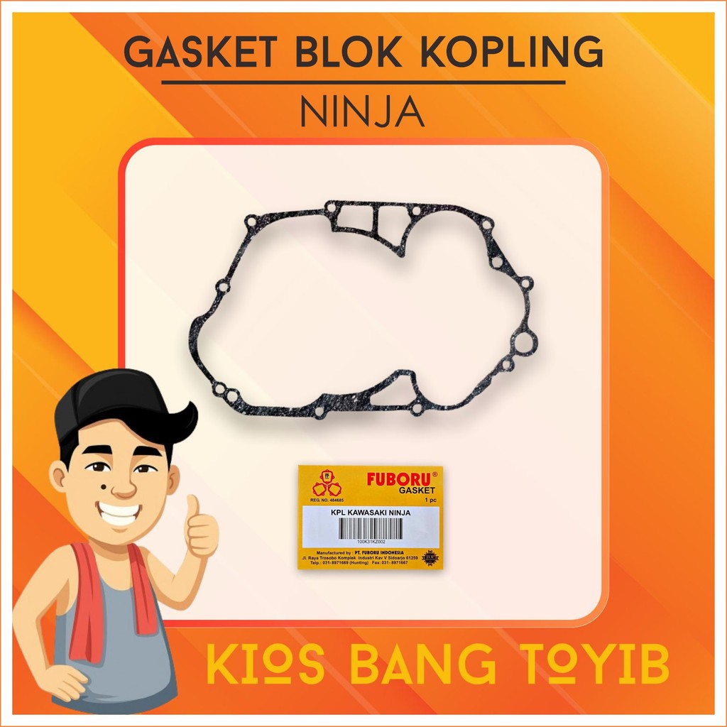 Packing Kopling Ninja Gasket Perpak Klos Rengkes Kanan Kawasaki Ninja (Fuboru)