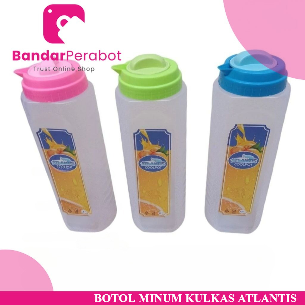 Botol Air Kulkas 1,2 Liter Atlantis Botol Air Plastik Botol Kulkas