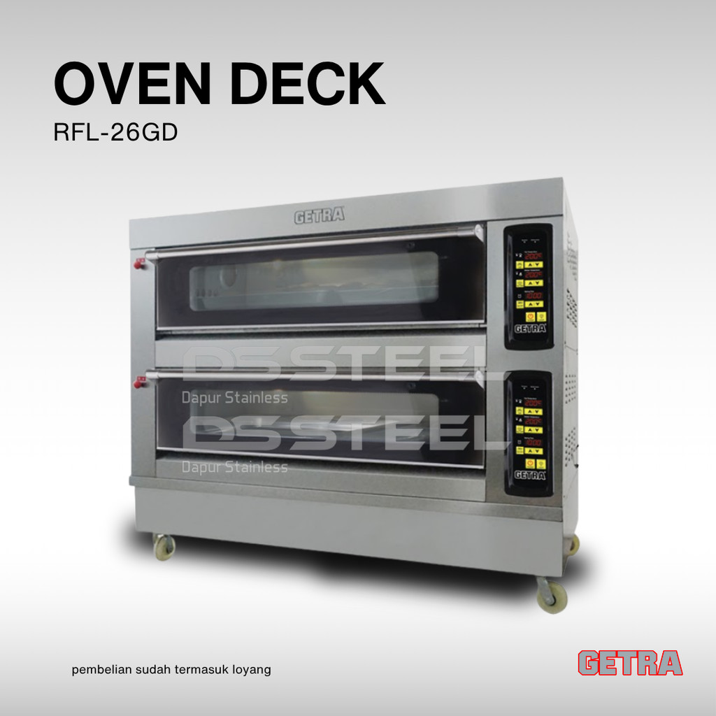 GAS OVEN DECK RFL-26GD / OVEN GETRA 2 DECK 6 TRAY RFL 26GD